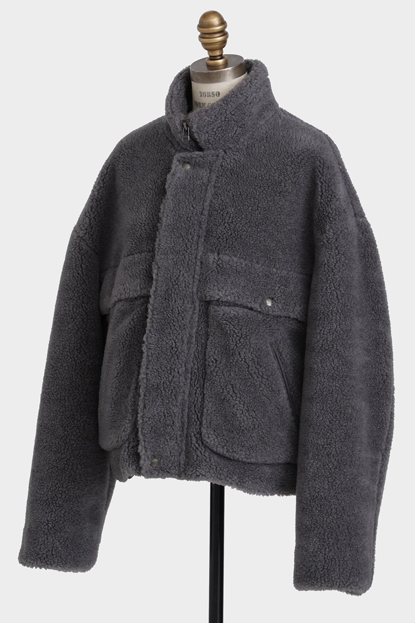 hueLe Museum(ヒューエルミュージアム)｜【STUMBLY】Boa Stand Zip Up