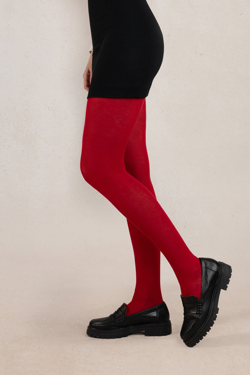 BLEUFORET(ブルーフォレ)｜3213 ベルベットコーマコットンタイツ