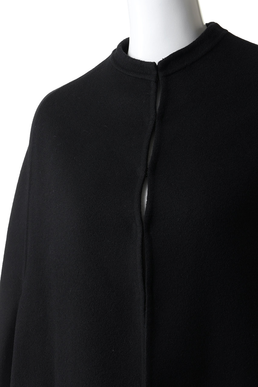 HER.(ハー)｜カシミヤブレンドロングケープ/ブラック の通販｜ELLESHOP