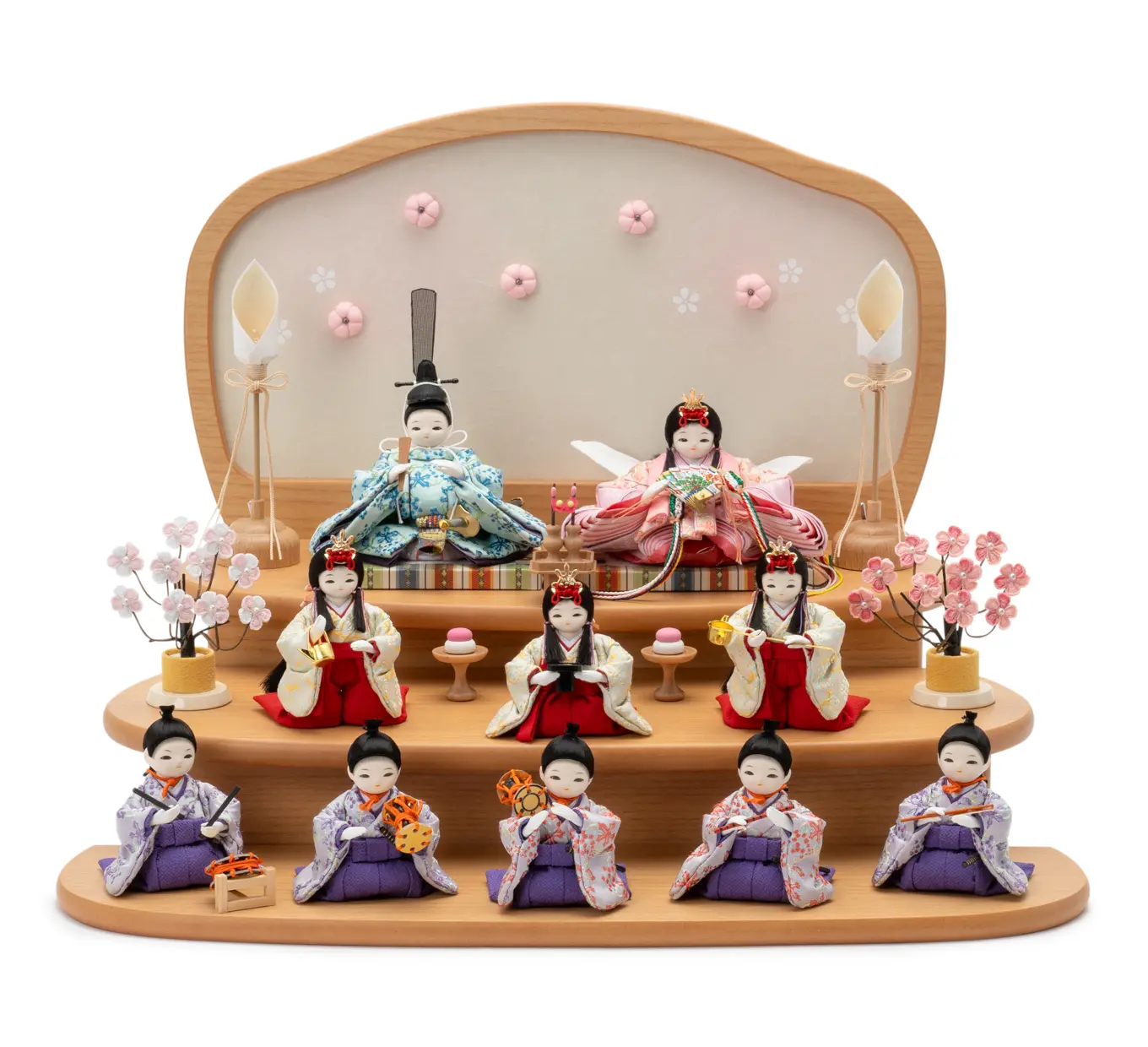 雛人形「ことこと 五人囃子 衣装着・華ぶどう」｜雛人形の通販 ふらここ
