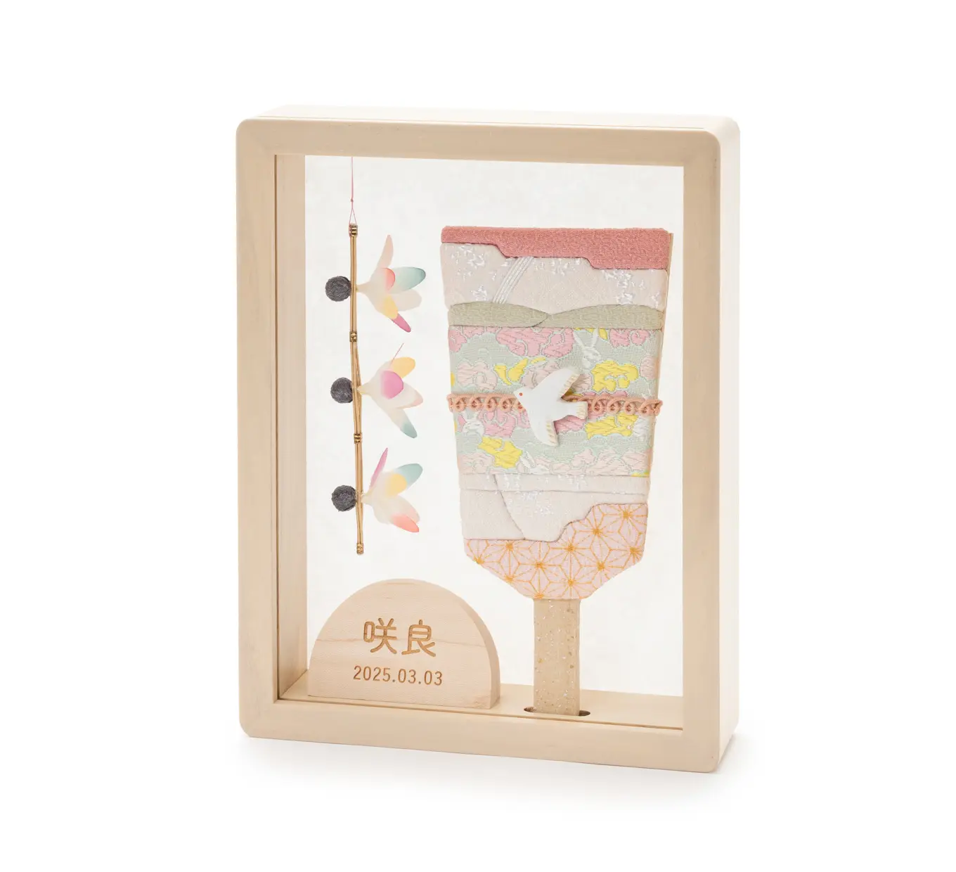 雛人形「羽子板飾り『結び羽』お名前プレートセット」｜雛人形の通販