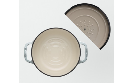 バーミキュラ オーブンポット2 22cm 浅型（オイスターグレー／セルフ