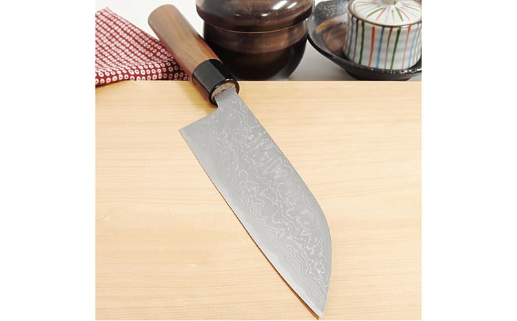 土佐打刃物】舟行包丁 黒打ち仕上げ 両刃 刃渡り15cm 全長約29.5cm