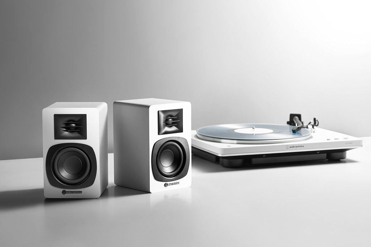 パワードブックシェルフスピーカー AT-SP3X （ブラック・ホワイト