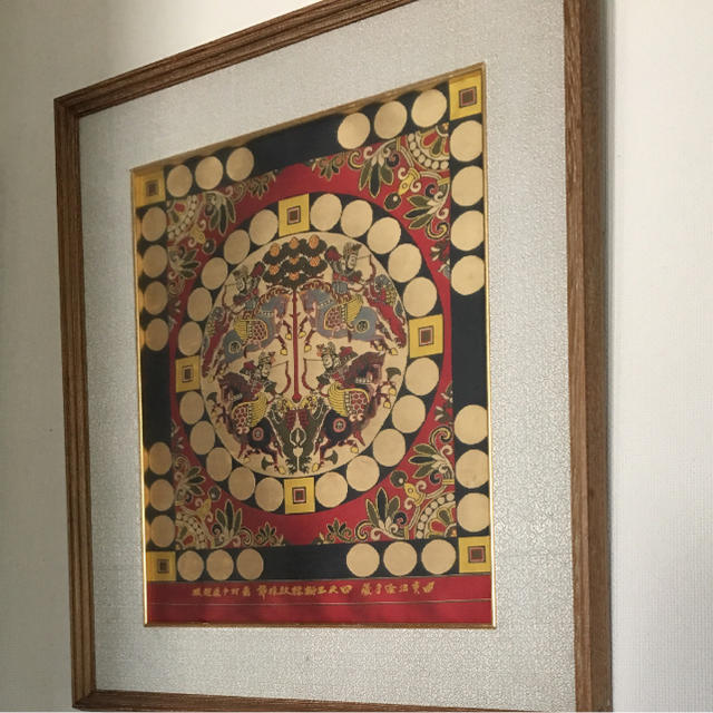 国宝法隆寺蔵 四天王獅猟紋様錦 額装 龍村美術織物の通販 by PANDORA