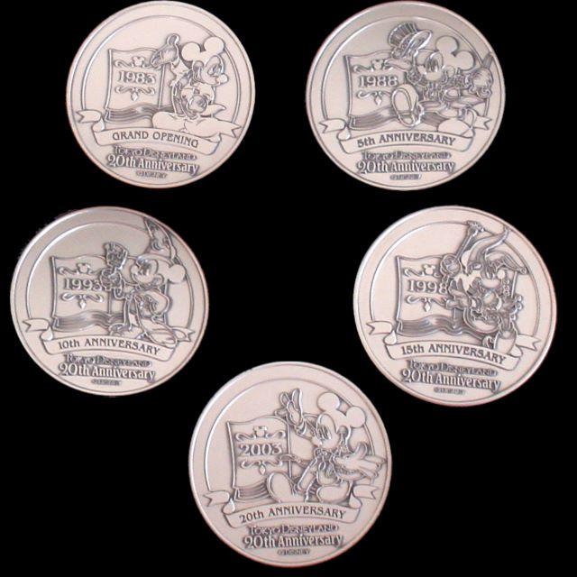 Disney - 東京ディズニーランド 開園20周年 純銀製 記念メダルセットの