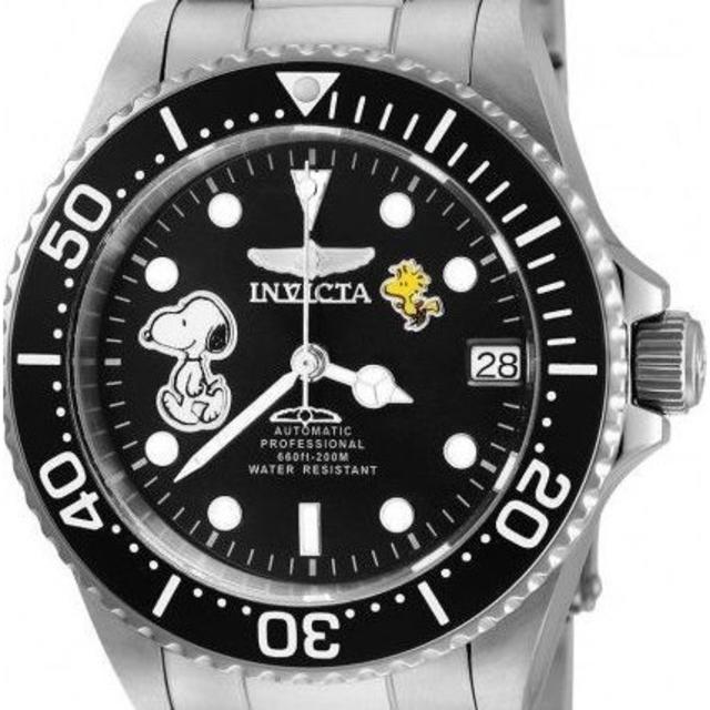 INVICTA - スヌーピー 公式 PEANUTS 自動巻き デイト黒文字盤