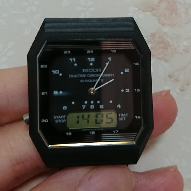 RICOHリコDUALTIME CHRONOGRAPH RIQUARTZデジアナ