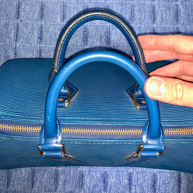 ルイヴィトン ハンドバッグ エピ 青 ブルーの通販 by K｜ラクマ