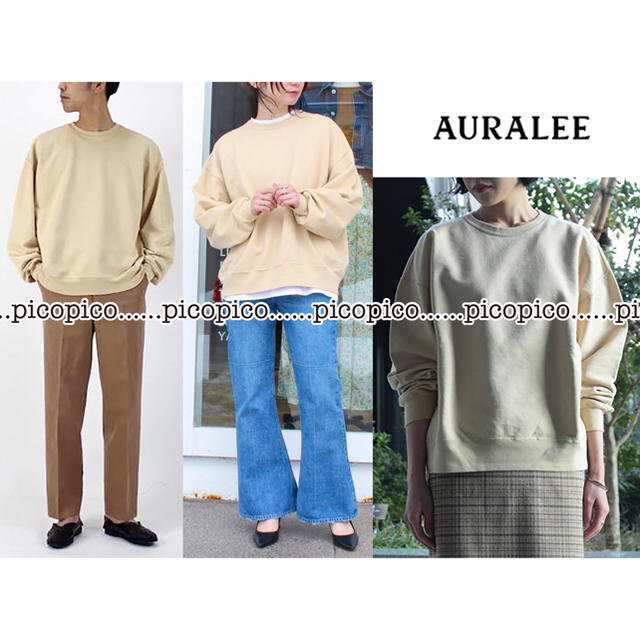18SS 新品 AURALEE オーラリー スウェット アイボリーベージュ 3の通販