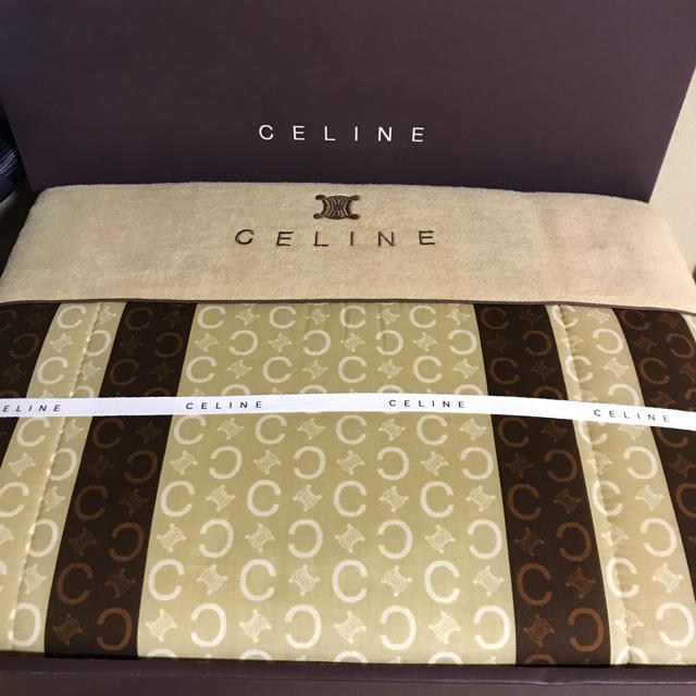 未開封 CELINE セリーヌ マカダム トリオンフ総柄 掛けふとんカバーSL