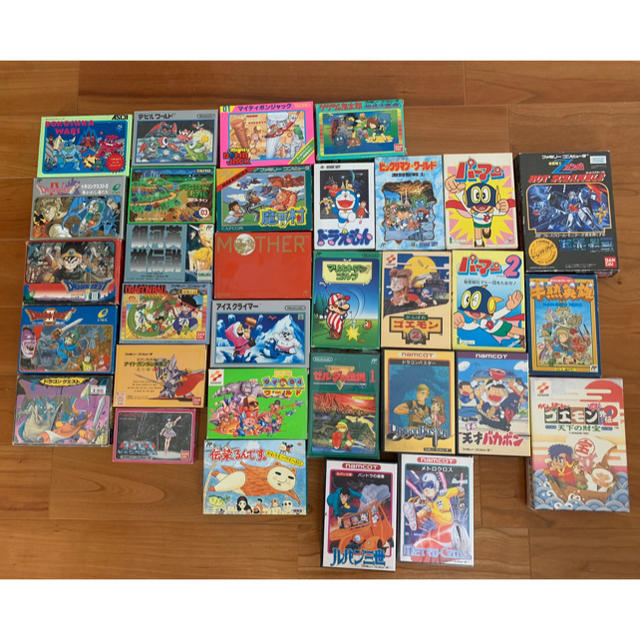 ファミリーコンピュータ - ファミコンソフト 箱付き83本(バラ売りなし
