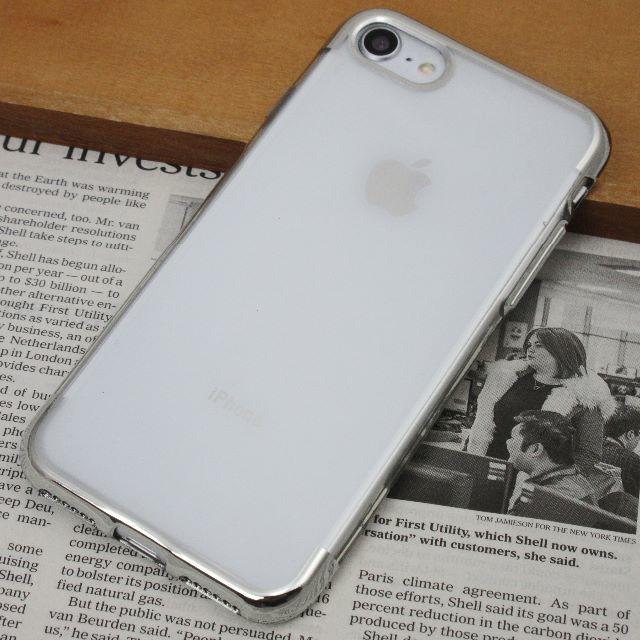 iPhone7/iPhone8 最新クリアケース(シルバー) 薄型スリムカバーの通販