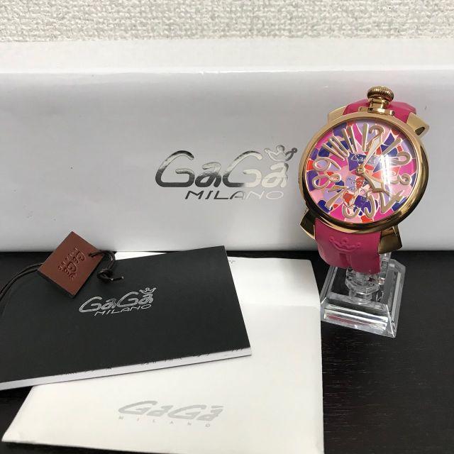 GaGa MILANO - ガガミラノ 腕時計 モザイク文字盤 美品 ピンクの通販