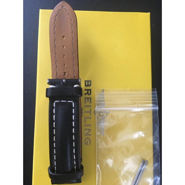 ブライトリング BREITLING 純正 レザーベルト カーフ 黒 ブラック