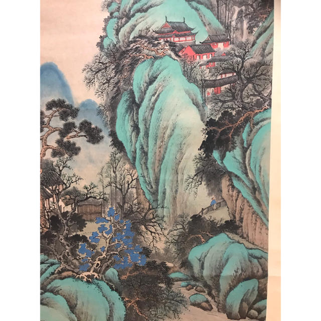 民間仕入れ品 骨董市仕入れ品 法界源流 中国時代の掛け軸 巻き絵 肉筆