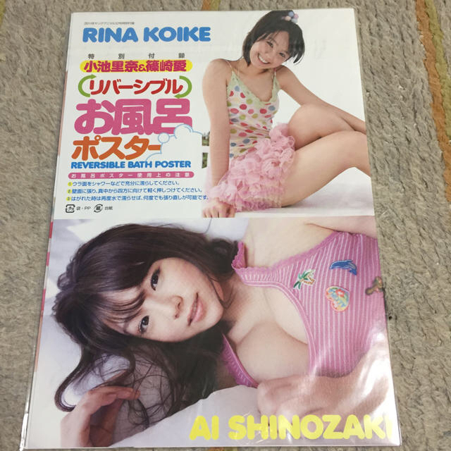 更に値下げ】ヤングアニマル付録 お風呂ポスター 篠崎愛 小池里奈 佐山