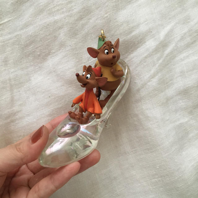 シンデレラ ディズニーストア オーナメント 【ジャック&ガス】ガラスの