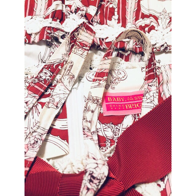 BABY,THE STARS SHINE BRIGHT - マリーアントワネット柄JSK(エンジ)の