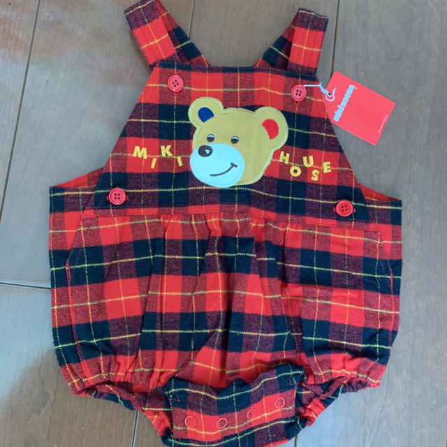 ミキハウス オーバーオール ロンパース ダルマオール