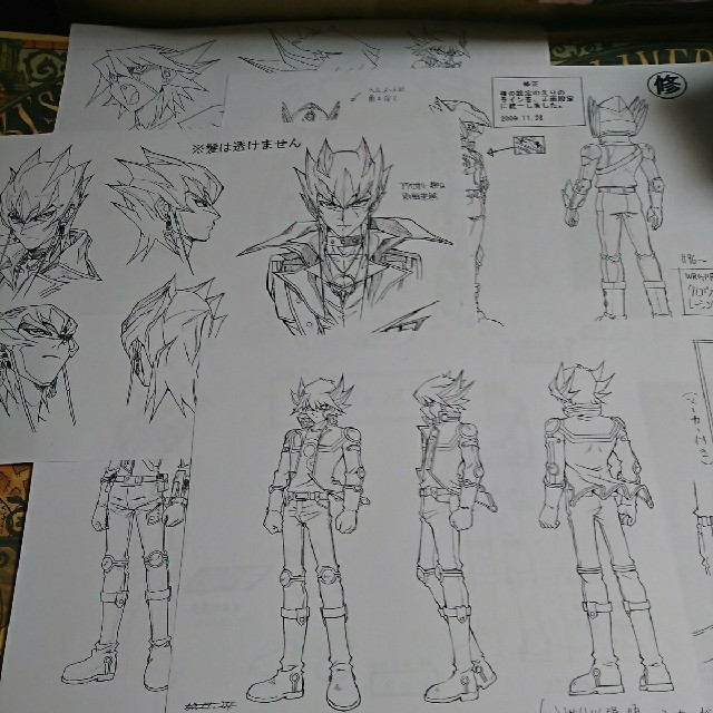 遊戯王】5Ds初期設定仮～決定稿になるまでの資料集60枚以上大量！限定