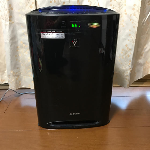 SHARP - 加湿空気清浄機 黒 プラズマクラスター 説明書付きの通販 by