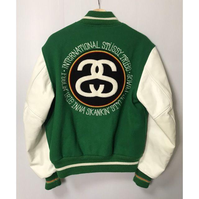 STUSSY - 【H】USA製◇美品◇ステューシー 袖レザー バックロゴ