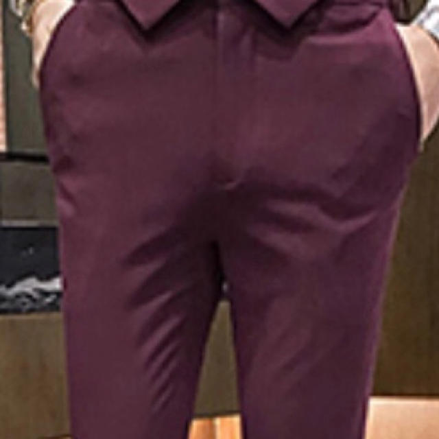 スーツ ジャケット パンツ ベスト 3点セット パープル 紫 ビジネス