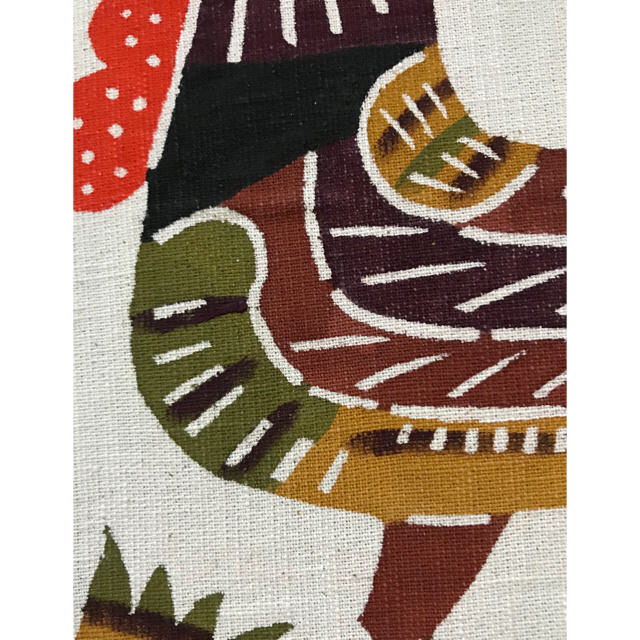 柚木沙弥郎 鶏 染絵 型絵染 型染 民芸 タペストリー テキスタイル