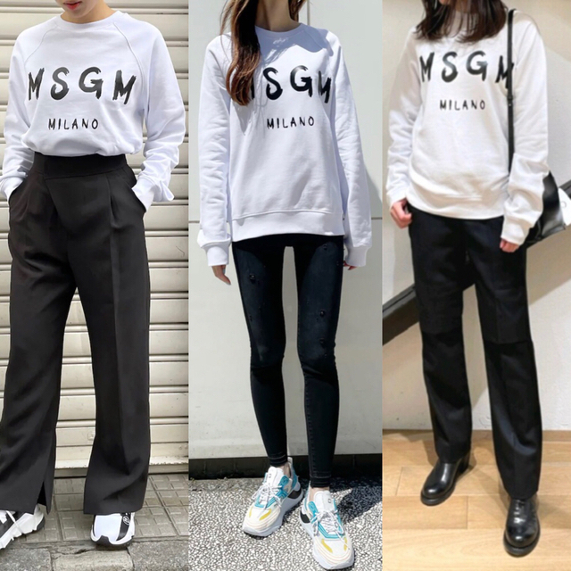 MSGM - MSGM エムエスジイエム コットン ロゴ スウェット トレーナー