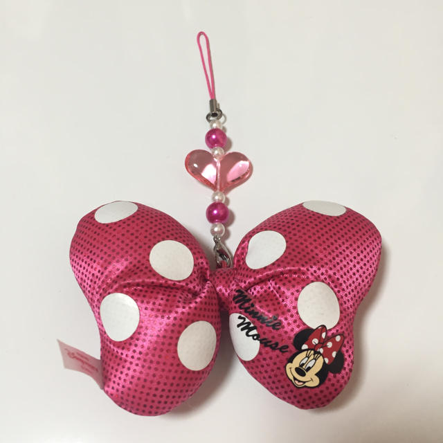 Disney - 【未使用】ミニーちゃんリボンストラップの通販 by 購入前に