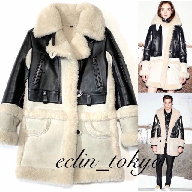 COACH - COACH 1941 《肉厚ムートン》ライダース コート ファー E2682