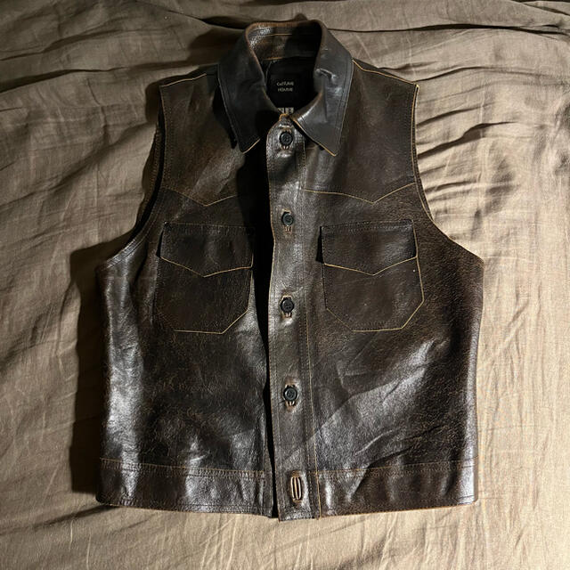 RAF SIMONS - VINTAGE Leather Vest SIZE 48の通販 by Ams