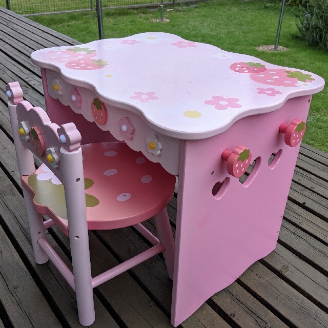 マザーガーデン 野いちごデスクチェアセット 机 椅子 つくえ いす