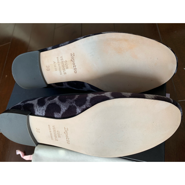 repetto - レペット レオパードグレー38 新品未使用ラウンドタイプの