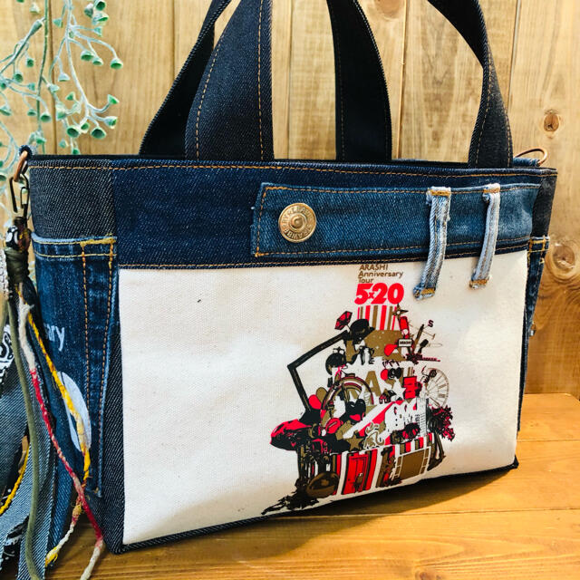嵐 5×20 トートバッグ リメイク の通販 by ありのまま ｜ラクマ