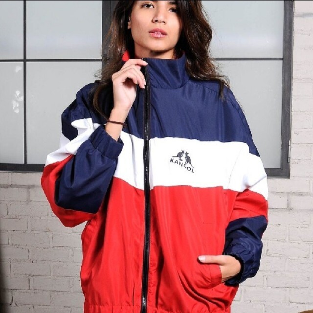 KANGOL - カンゴール 赤×紺 ナイロンジャケット メンズ L ブルゾン