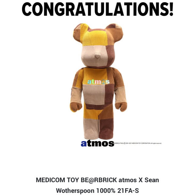 BE@RBRICK atmos ×Sean Wotherspoon 1000％