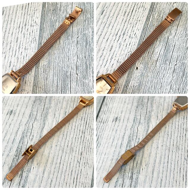 ete - 【電池交換済み】ete エテ 腕時計 トノー ピンクゴールドの通販