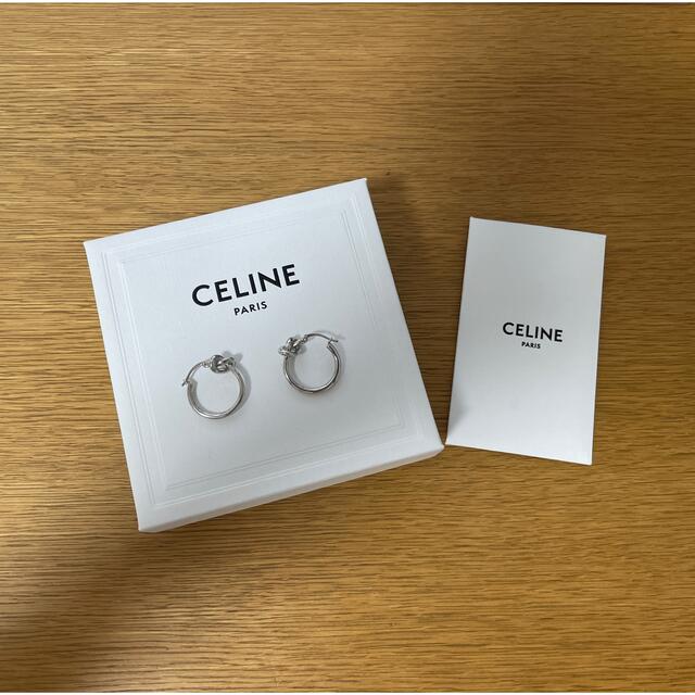 CELINE - CELINE ノット スモール フープ ピアス シルバーの通販 by