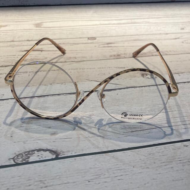 個性的メガネ眼鏡ハーフリムブルーライトカットめがねサングラス