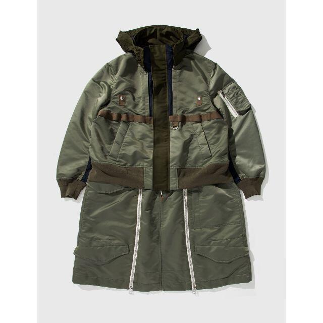 sacai - SACAI ナイロン ツイル ミックス コートの通販 by SALE SALE