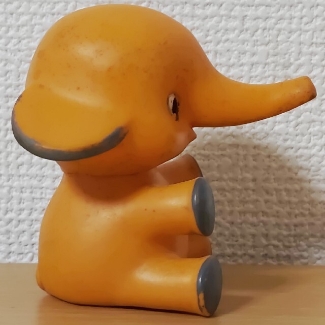新旧ソフビ当時物！鼻が長い象サトちゃん佐藤製薬ゾウ8cm紙袋ケロ