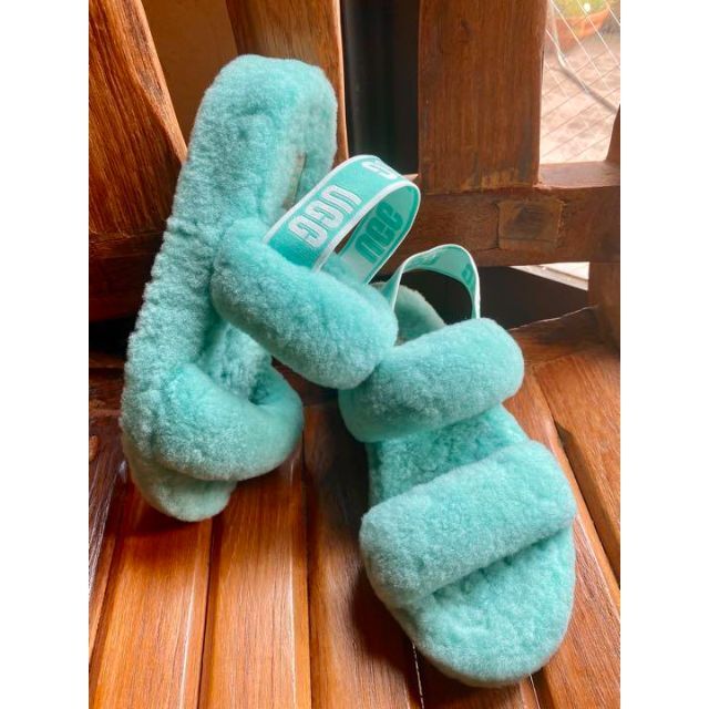 UGG - 完売。。。。。✨25✨可愛ターコイズ✨UGG✨OH YEAH✨厚底ファー