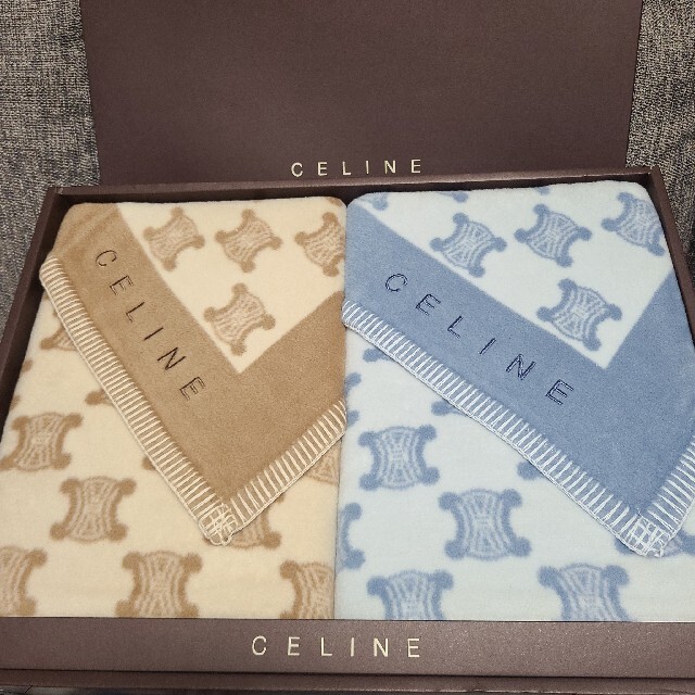 CELINE - CELINE セリーヌ 綿毛布 毛布 ペアの通販 by ココムーン☆'s
