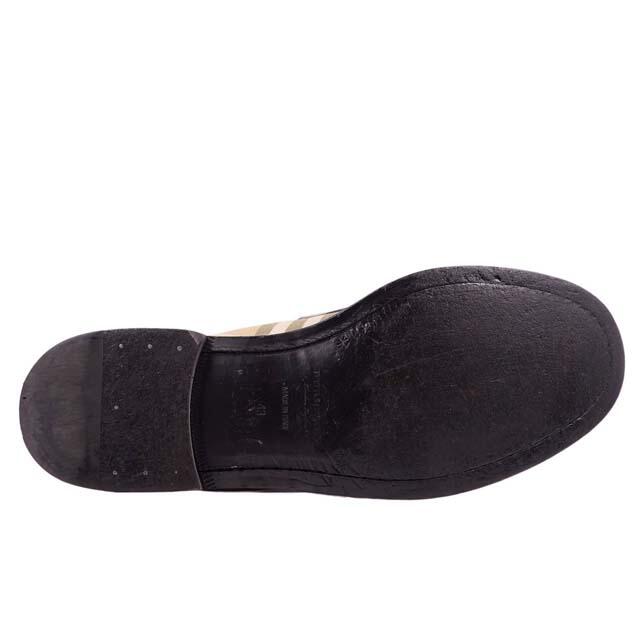 BURBERRY - バーバリー ローファー チェック キャンバス モカシン