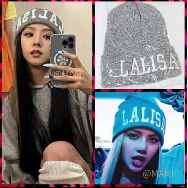 💗LALiSA ニット帽 💗BLACKPINK リサジス ビーニー キャップの通販 by