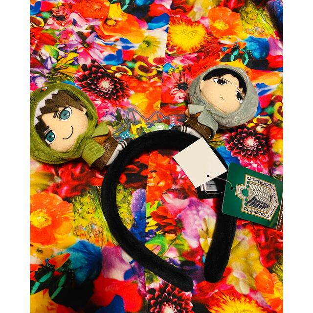 進撃の巨人 リヴァイ エレン USJ ユニバ限定 ぬいぐるみカチューシャ