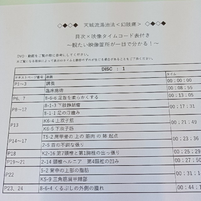 天城流湯治法 幻肢痛 杉本錬堂 整体 DVD 紙2枚 天城流 整体 DVDの通販