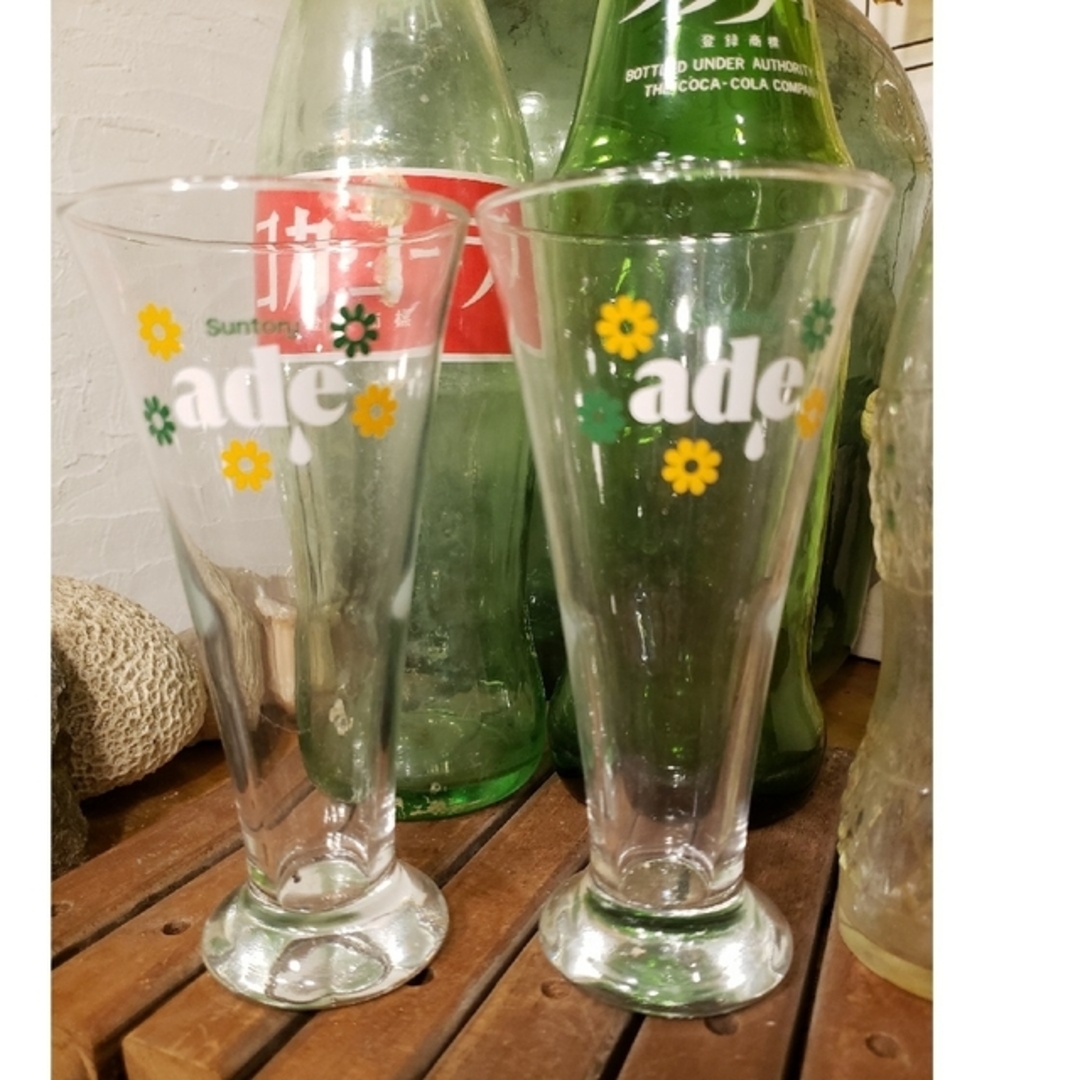 コカ・コーラ スプライト ビン ade グラス 空き瓶 レトロ 昭和レトロの